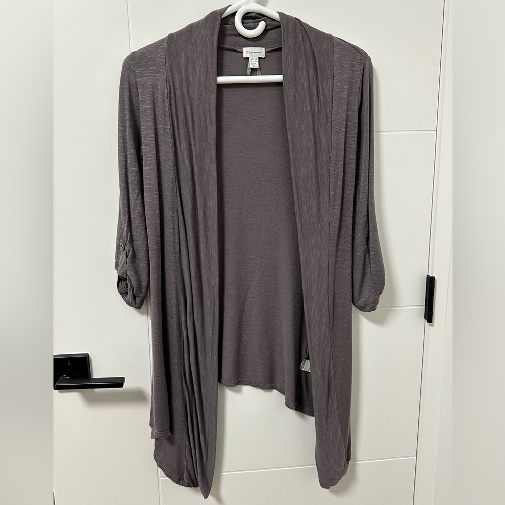Super soft long cardigan with three quarter sleeves
